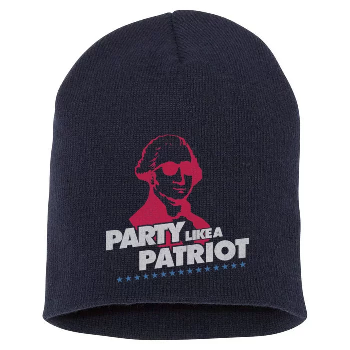 Washington Party Like a Patriot Short Acrylic Beanie