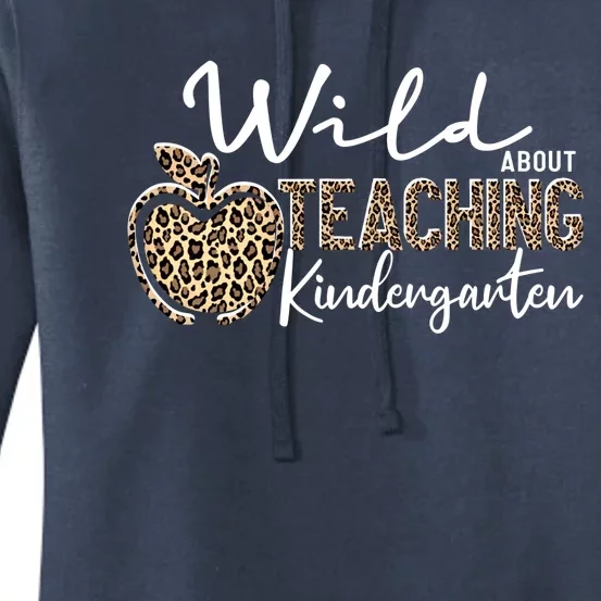 Wild About Teaching School Crew Kindergarten Teacher Squad Gift Women's Pullover Hoodie