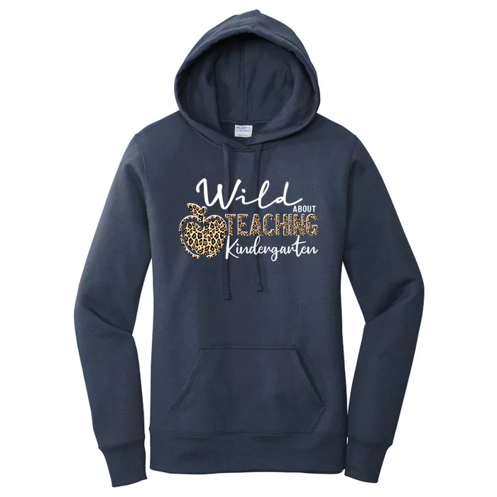 Wild About Teaching School Crew Kindergarten Teacher Squad Gift Women's Pullover Hoodie