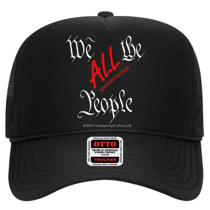 We All The People Zip Hoodie High Crown Mesh Trucker Hat