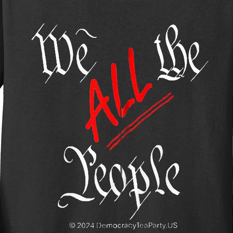 We All The People Zip Hoodie Kids Long Sleeve Shirt