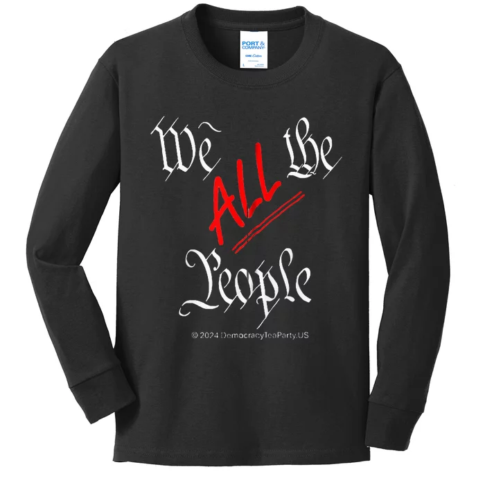 We All The People Zip Hoodie Kids Long Sleeve Shirt