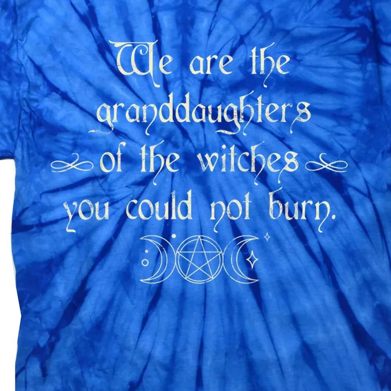 We Are The Granddaughters Of The Witches Funny Gift Tie-Dye T-Shirt