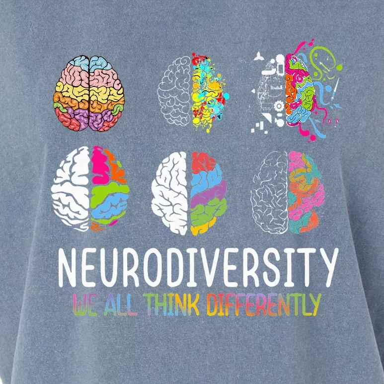 We All Think Differently Neurodiversity Autism Garment-Dyed Women's Muscle Tee