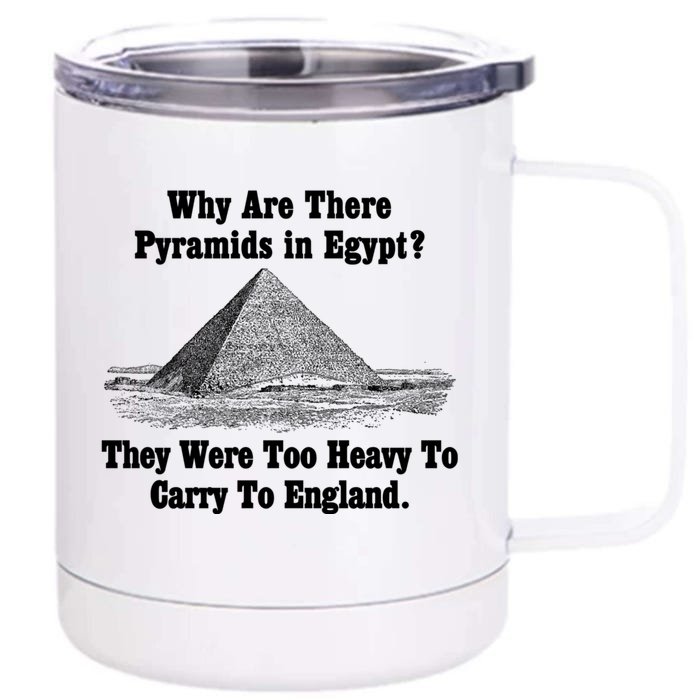 Why Are There Pyramids In Egypt? Front & Back 12oz Stainless Steel Tumbler Cup