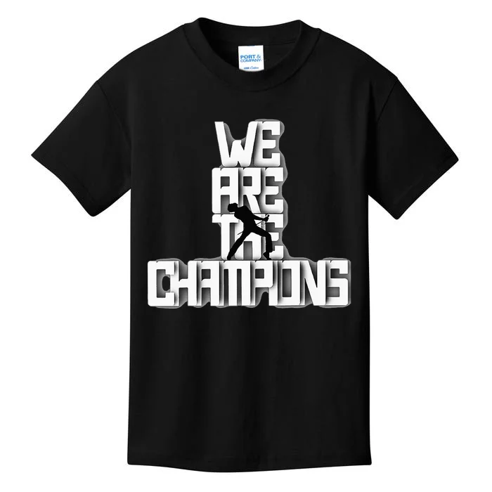 We Are The Champions Vintage Music Fan Retro Band Design Kids T-Shirt