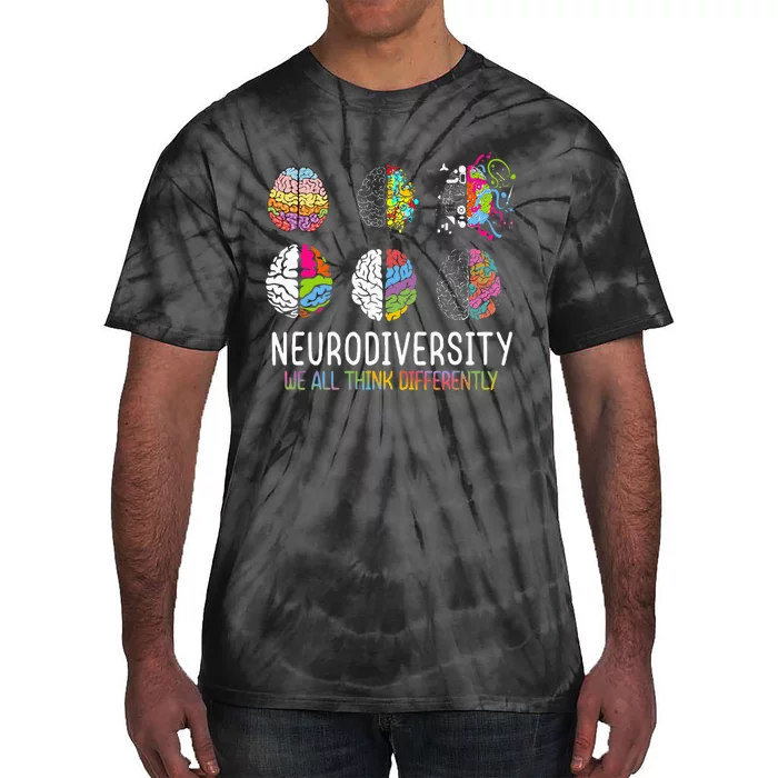 We All Think Differently Neurodiversity Autism Tie-Dye T-Shirt