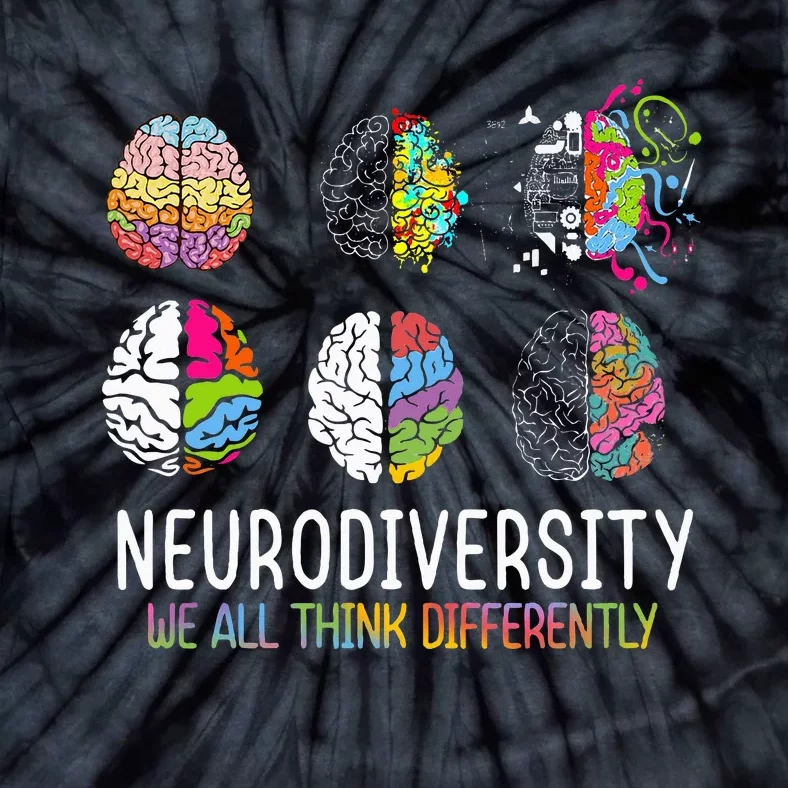 We All Think Differently Neurodiversity Autism Tie-Dye T-Shirt