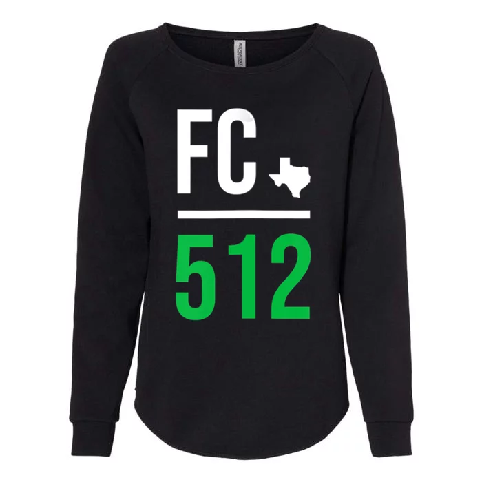 Womens Austin Texas Soccer 512 Futbol Fan Match Day Badge Womens California Wash Sweatshirt