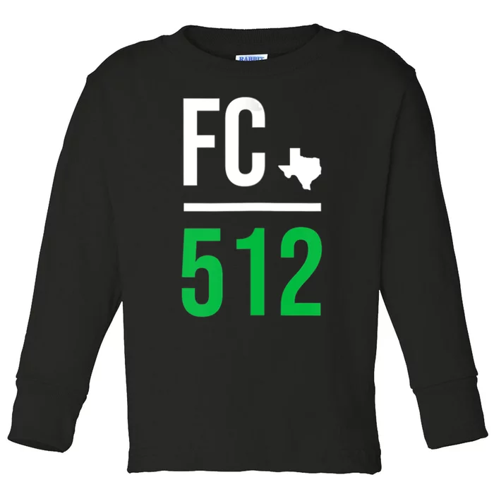 Womens Austin Texas Soccer 512 Futbol Fan Match Day Badge Toddler Long Sleeve Shirt