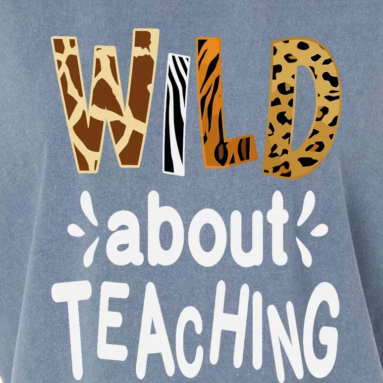 Wild About Teaching Teacher Student First Day Of School Garment-Dyed Women's Muscle Tee