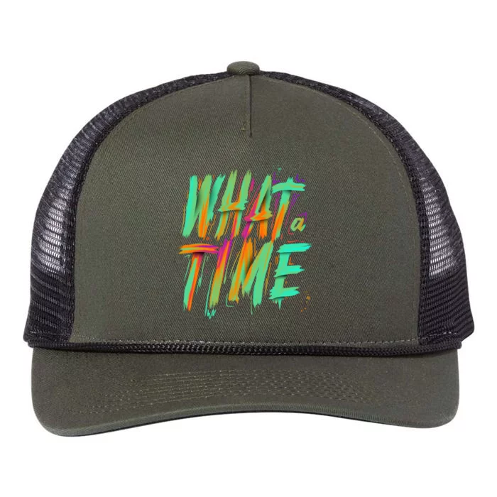 What A Time Retro Rope Trucker Hat Cap