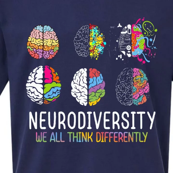 We All Think Differently Neurodiversity Sueded Cloud Jersey T-Shirt