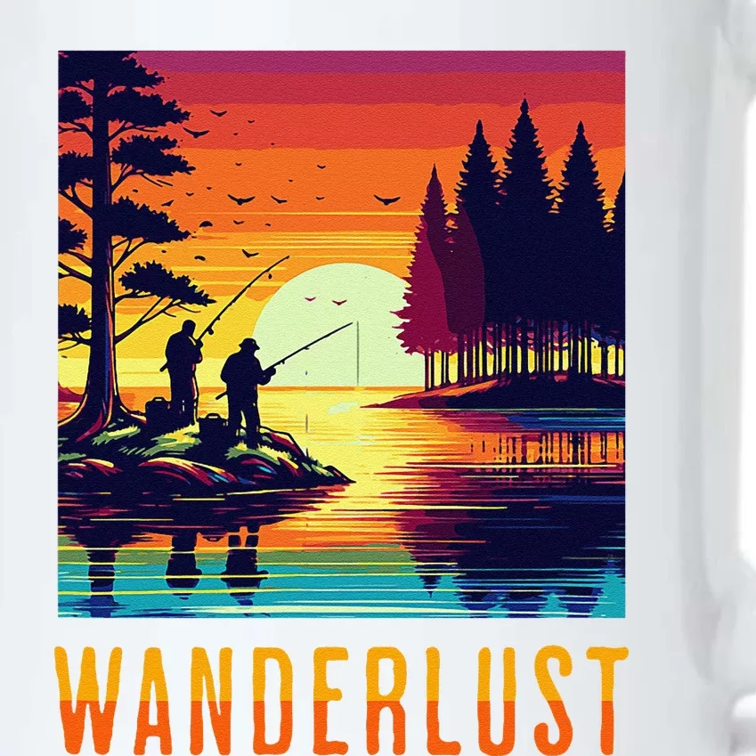 Wanderlust Adventure Tguys Fishing At Sunset Black Color Changing Mug