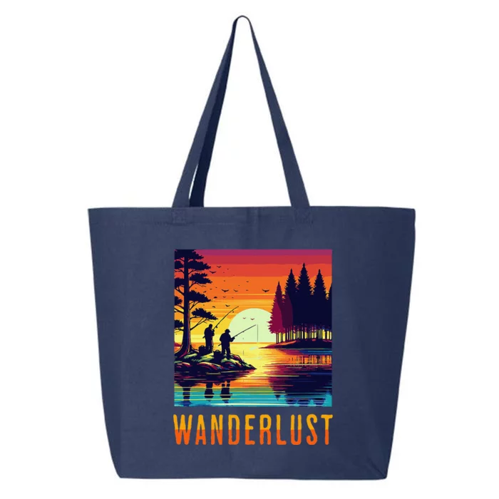 Wanderlust Adventure Tguys Fishing At Sunset 25L Jumbo Tote