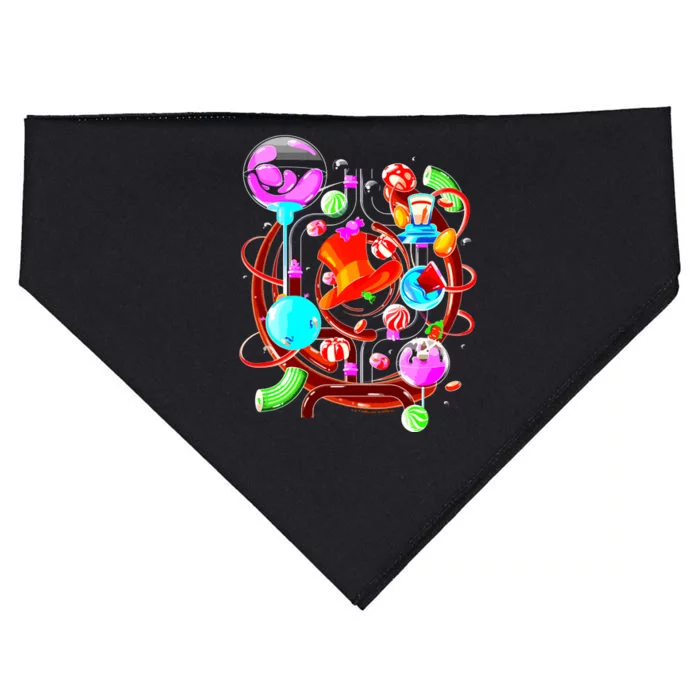 Wonka And The Chocolate Factory Candy Factory USA-Made Doggie Bandana