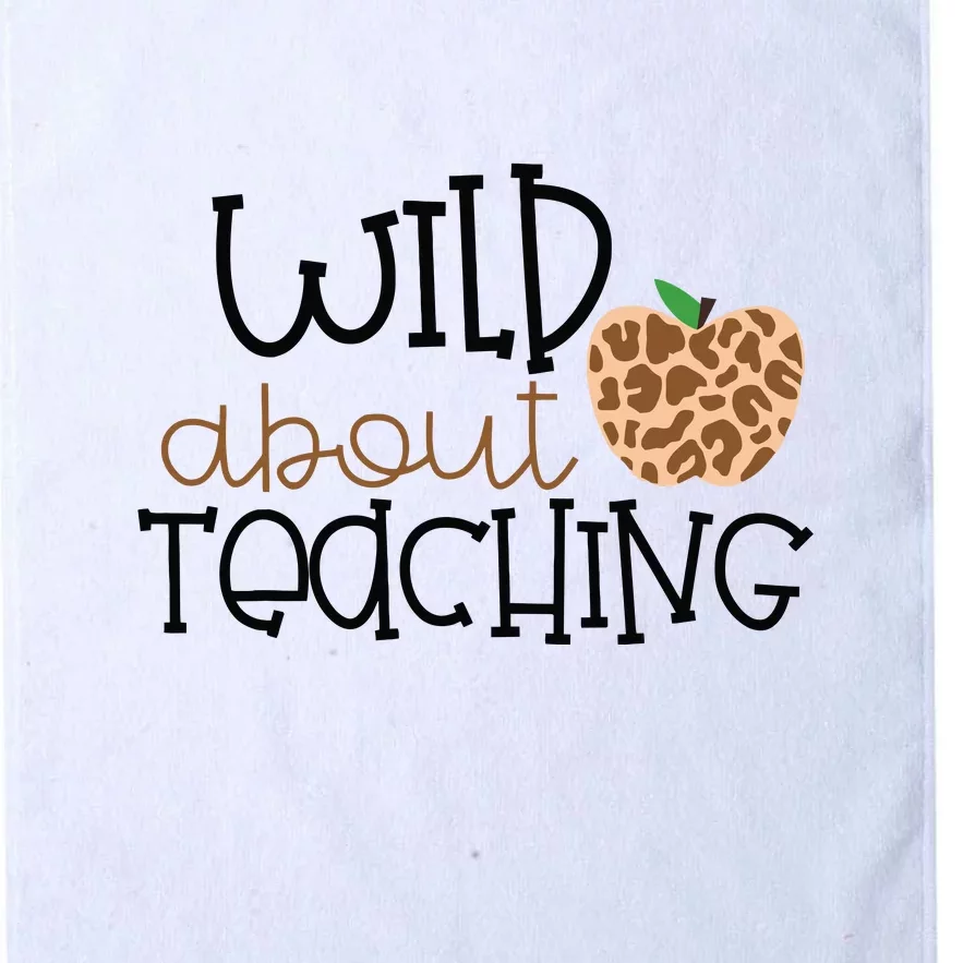 Wild About Teaching Leopard School Grade Teacher Gift Platinum Collection Golf Towel