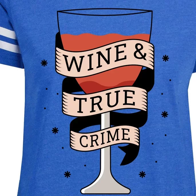 Wine And True Crime Enza Ladies Jersey Football T-Shirt