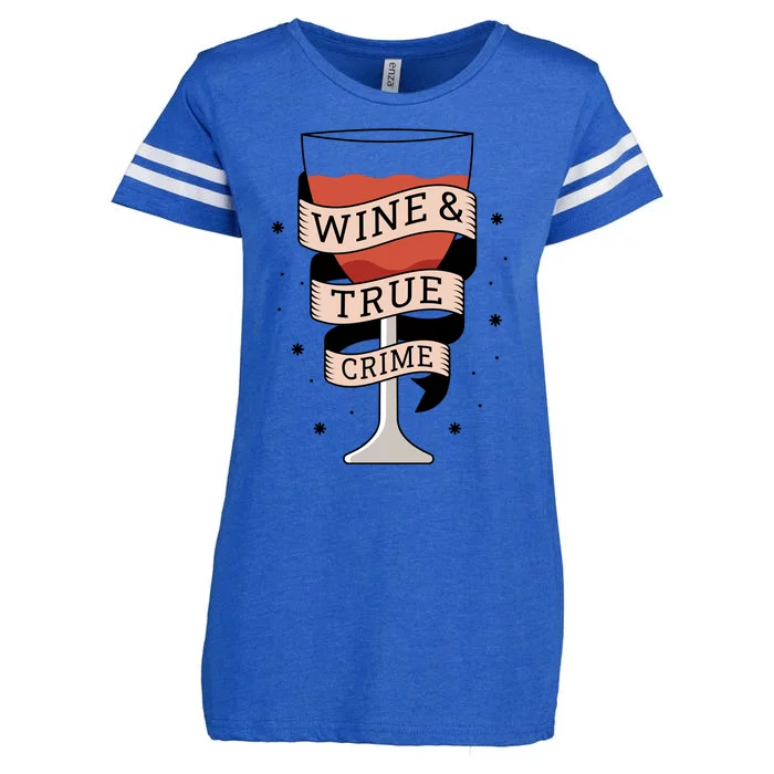 Wine And True Crime Enza Ladies Jersey Football T-Shirt