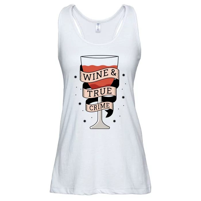 Wine And True Crime Ladies Essential Flowy Tank