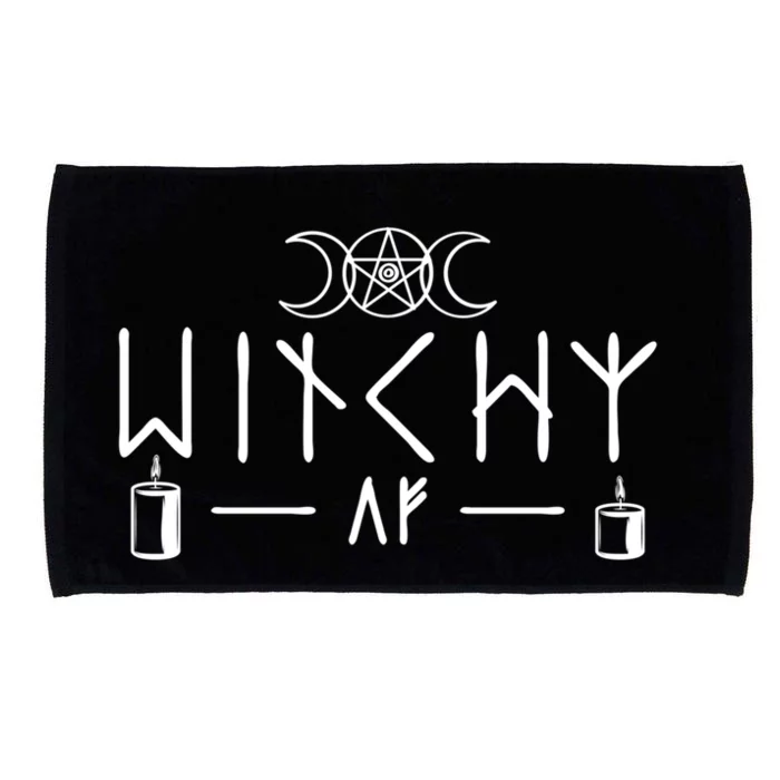 Witchy Af Three Moons Wicca Cool Gift Microfiber Hand Towel