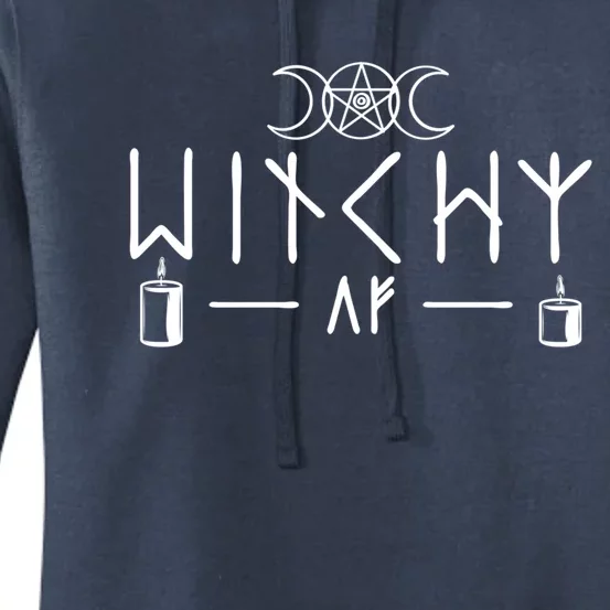 Witchy Af Three Moons Wicca Cool Gift Women's Pullover Hoodie