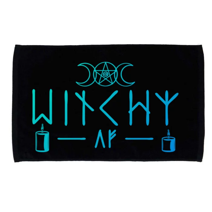 Witchy Af Three Moons Wicca Cool Gift Microfiber Hand Towel