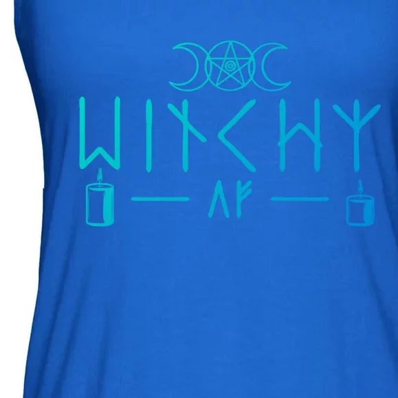 Witchy Af Three Moons Wicca Cool Gift Ladies Essential Flowy Tank