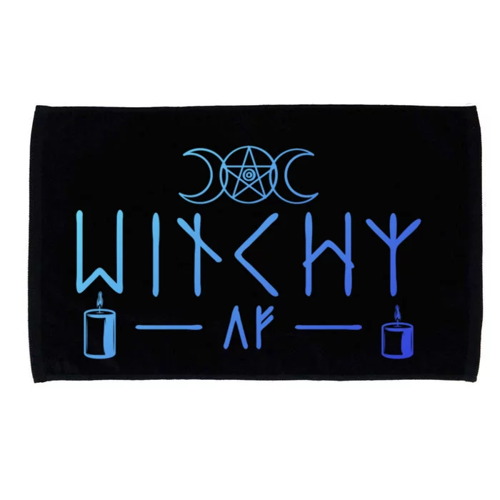 Witchy Af Three Moons Wicca Cool Gift Microfiber Hand Towel