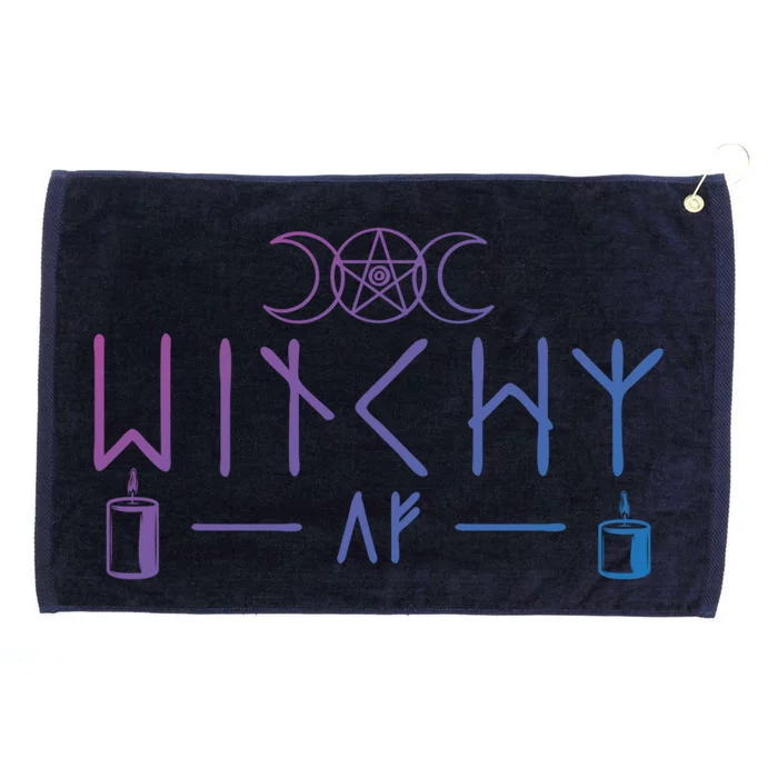 Witchy Af Three Moons Wicca Cool Gift Grommeted Golf Towel