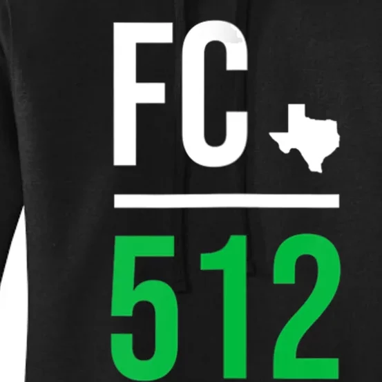 Womens Austin Texas Soccer 512 Futbol Fan Match Day Badge Women's Pullover Hoodie