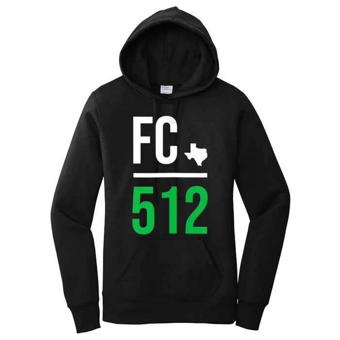 Womens Austin Texas Soccer 512 Futbol Fan Match Day Badge Women's Pullover Hoodie