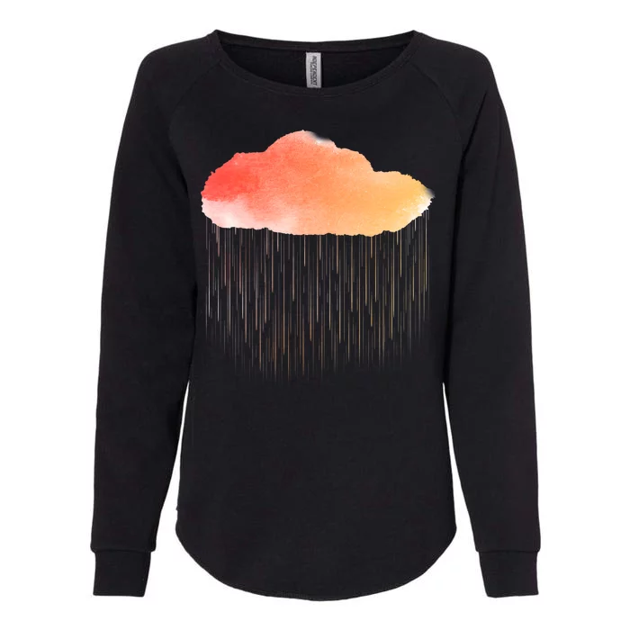 Water Color Cloud Rainy Day Womens California Wash Sweatshirt