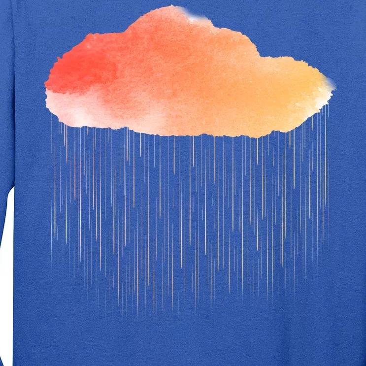 Water Color Cloud Rainy Day Long Sleeve Shirt