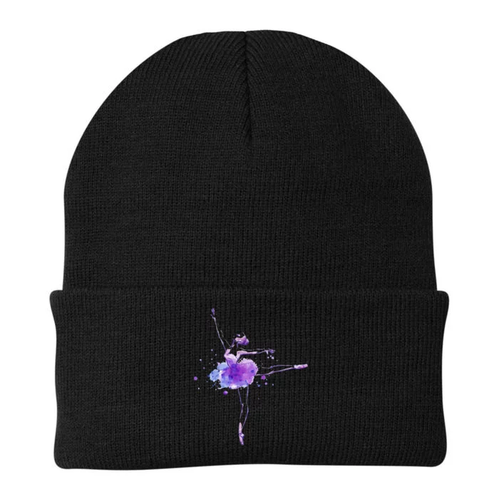 Watercolor Ballerina Knit Cap Winter Beanie