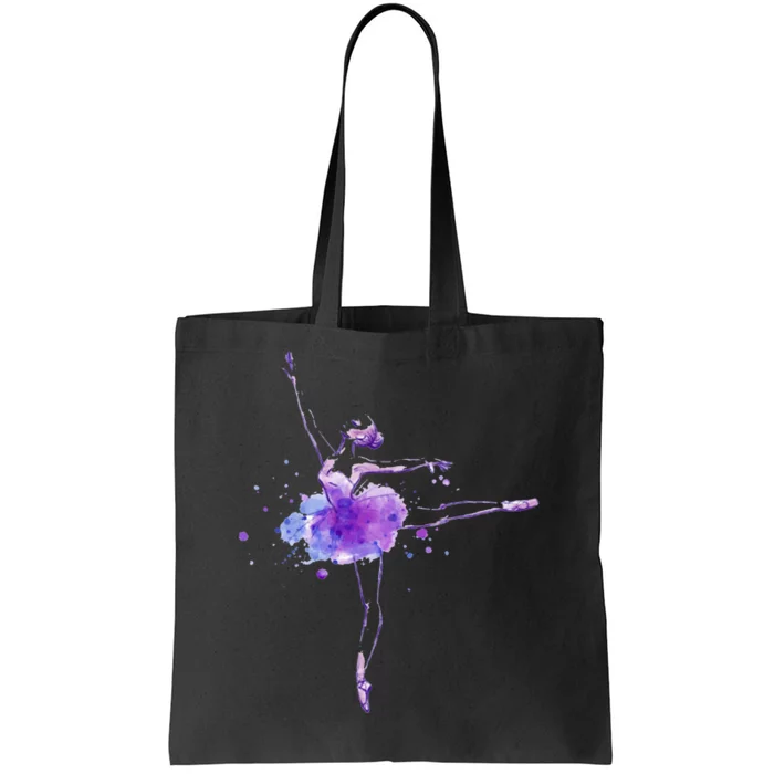 Watercolor Ballerina Tote Bag