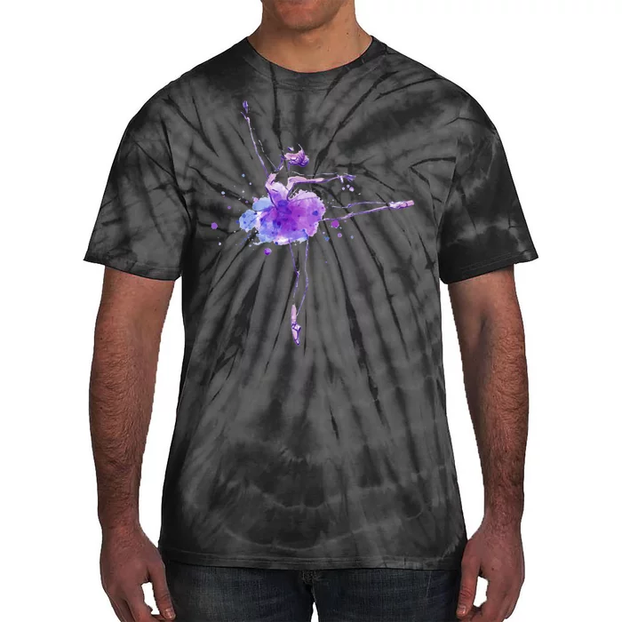 Watercolor Ballerina Tie-Dye T-Shirt