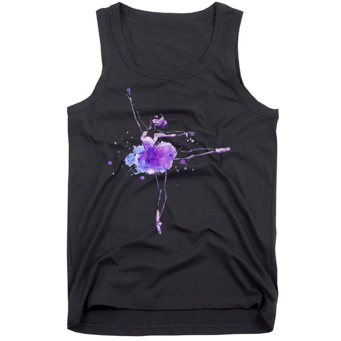 Watercolor Ballerina Tank Top