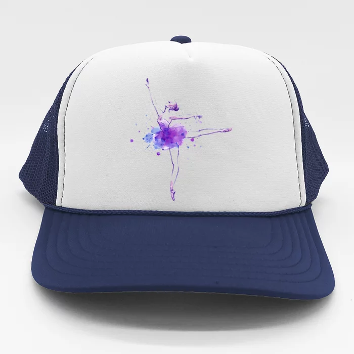 Watercolor Ballerina Trucker Hat