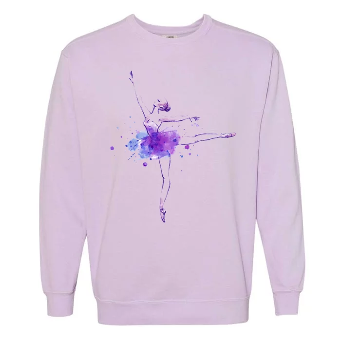 Watercolor Ballerina Garment-Dyed Sweatshirt