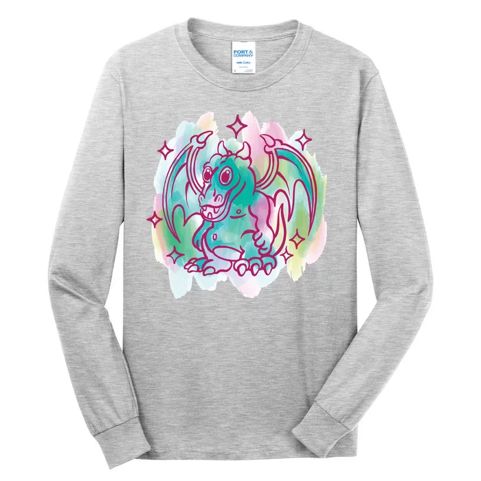 Watercolor Dragon Tall Long Sleeve T-Shirt