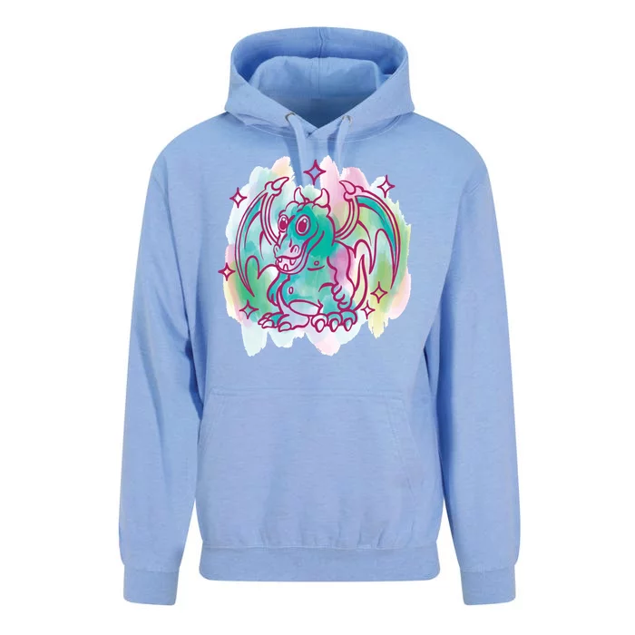 Watercolor Dragon Unisex Surf Hoodie