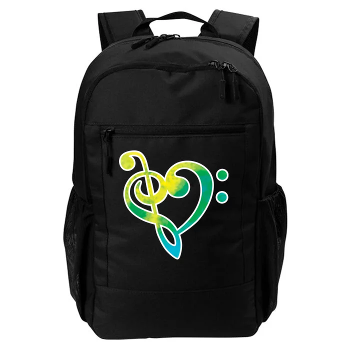 Watercolor Heart Bass Clef Daily Commute Backpack