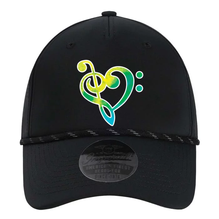 Watercolor Heart Bass Clef Performance The Dyno Cap