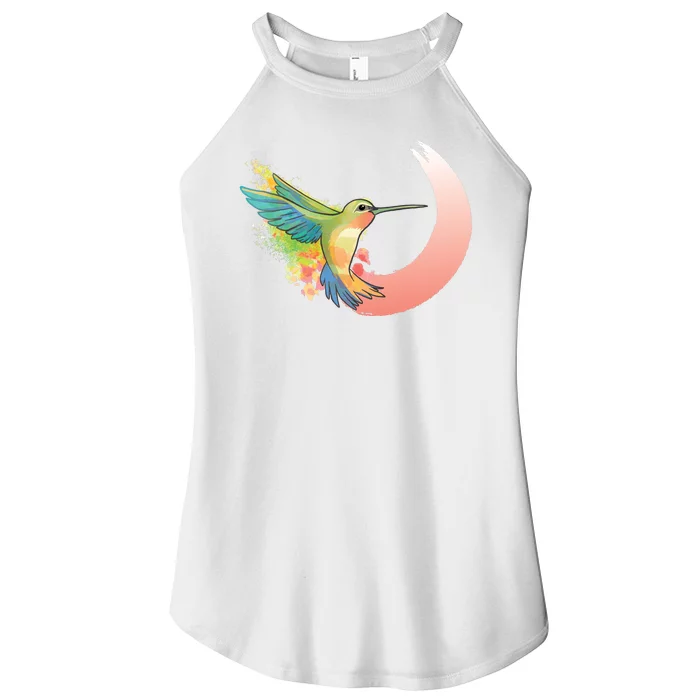 Watercolor Hummingbird Women’s Perfect Tri Rocker Tank