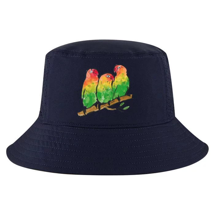 Watercolor Parrots Cool Comfort Performance Bucket Hat