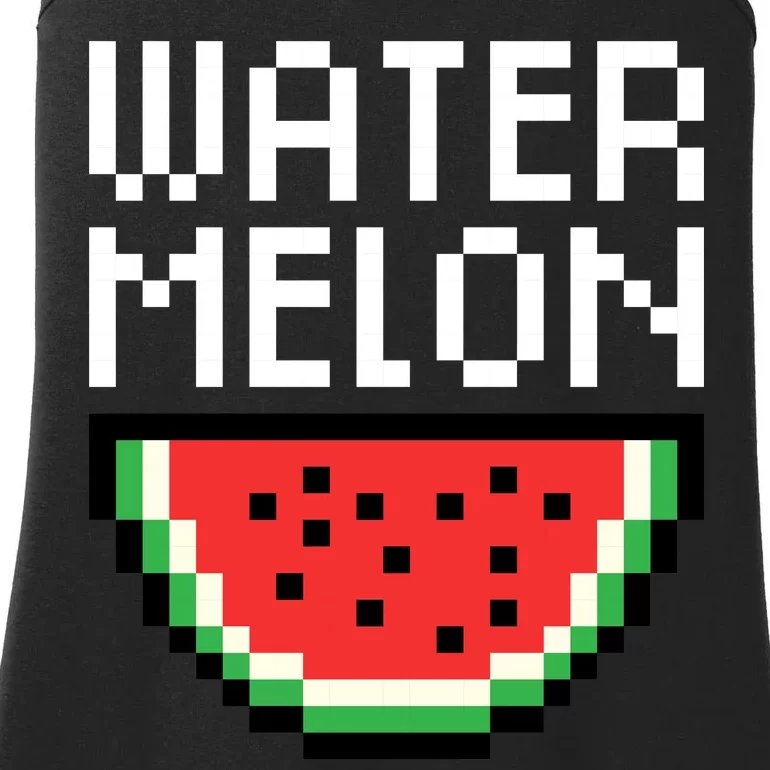 Watermelon Pixelated Retro Ladies Essential Tank