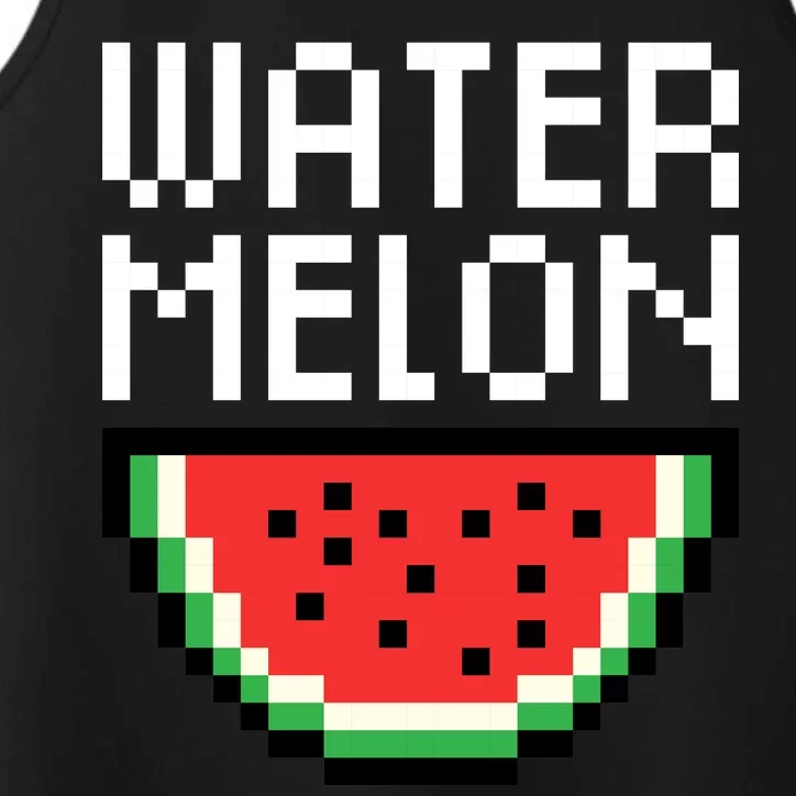 Watermelon Pixelated Retro Performance Tank