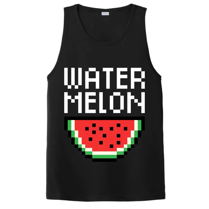 Watermelon Pixelated Retro Performance Tank