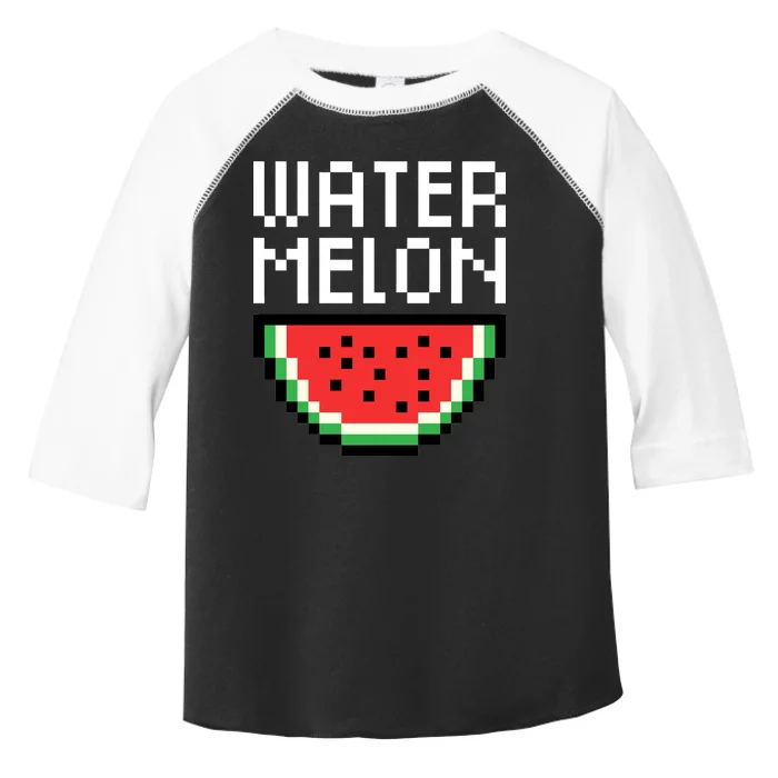 Watermelon Pixelated Retro Toddler Fine Jersey T-Shirt